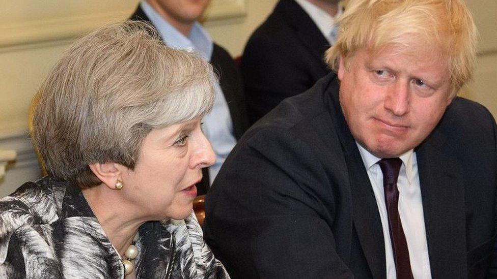 Boris Johnson with Theresa May