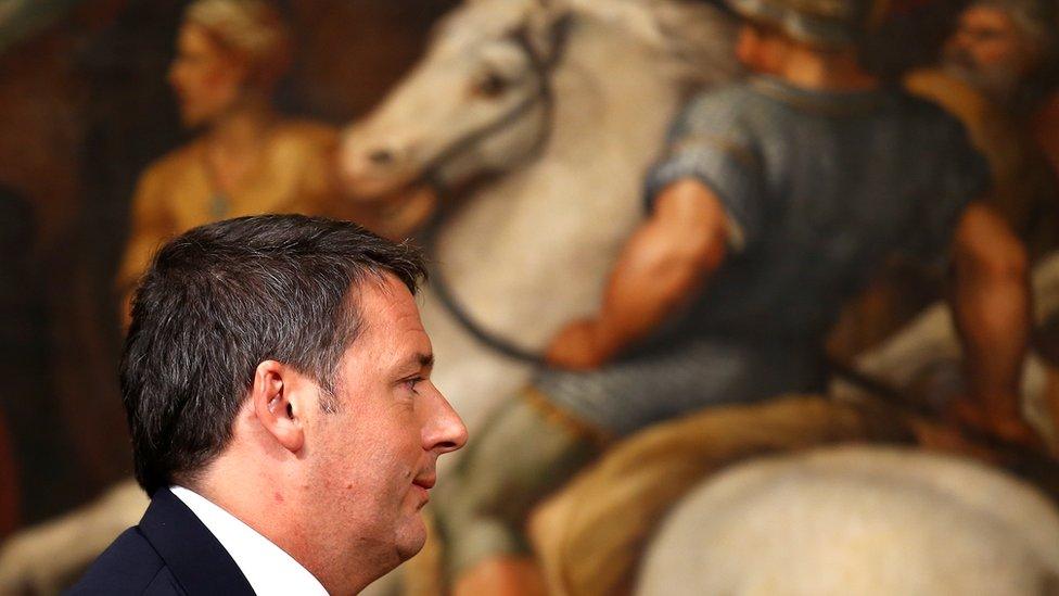 Matteo Renzi after announcing his resignation - 5 December