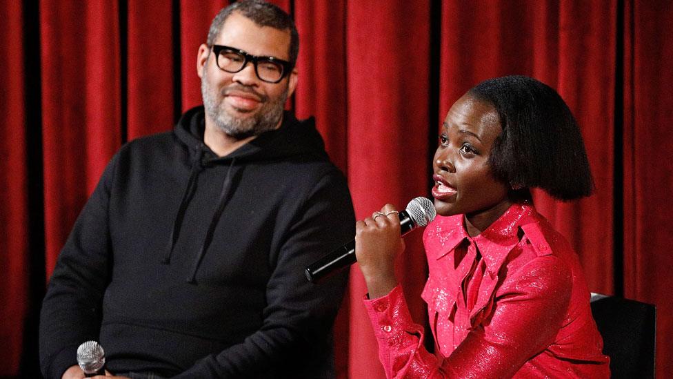 Lupita Nyong'o with Jordan Peele