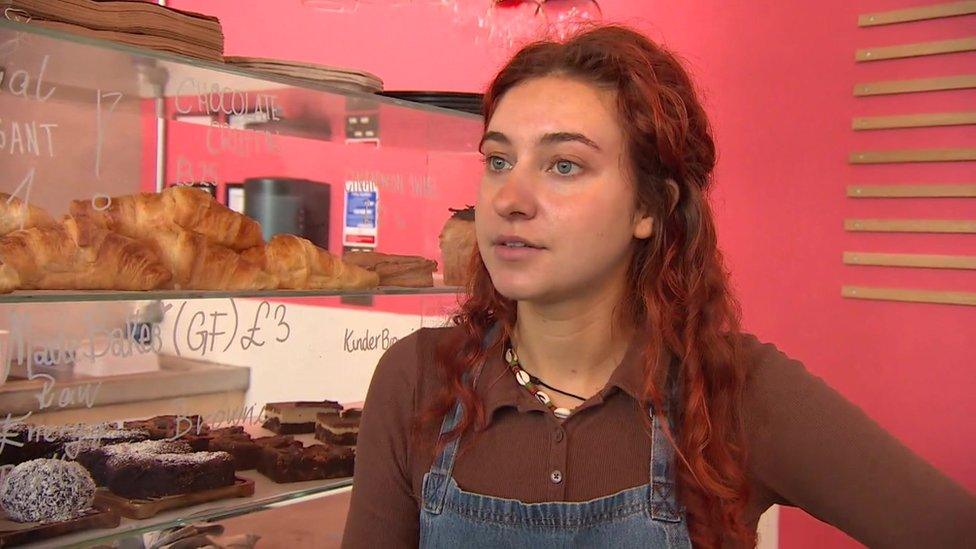 Lauren Pointon, who works at a café in Newquay