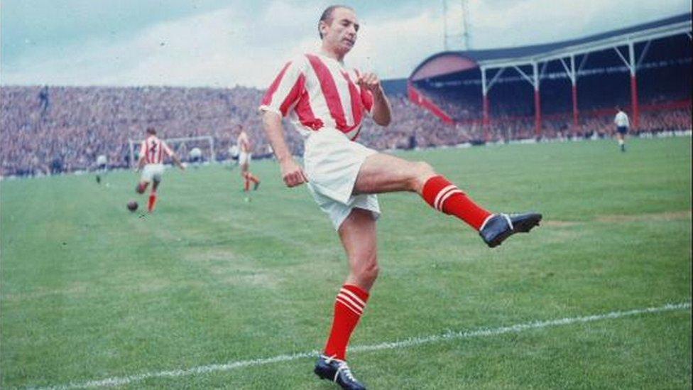 Sir Stanley Matthews playing for Stoke City