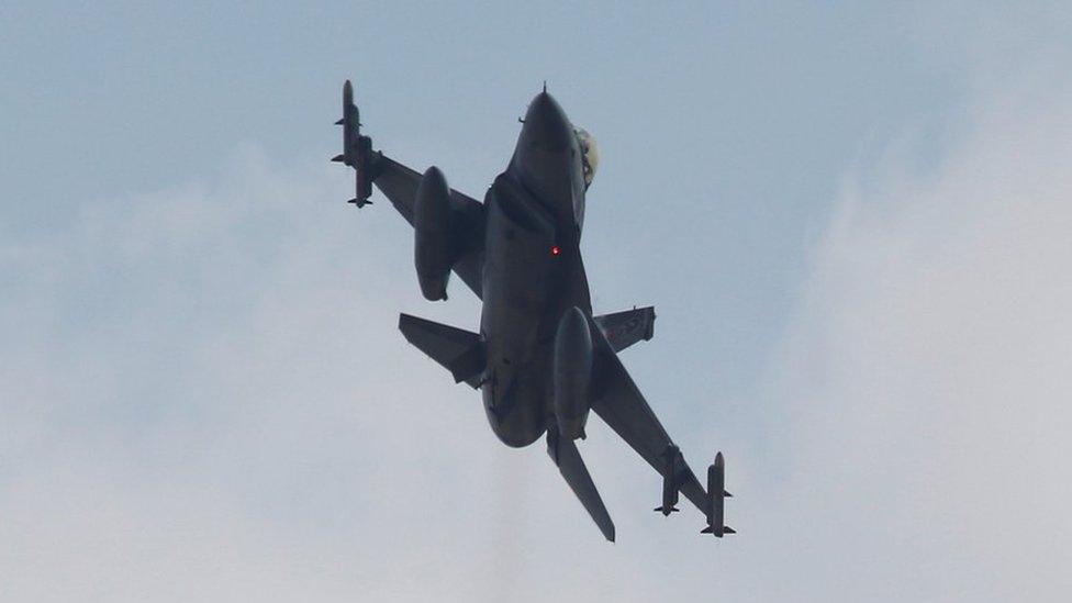 A Turkish F-16 fighter jet takes off from Incirlik airbase in the southern city of Adana, Turkey, 27 July 2015