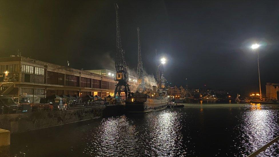 Image of Princes Wharf. It was turned into Port Royal Harbour in Jamaica for filming