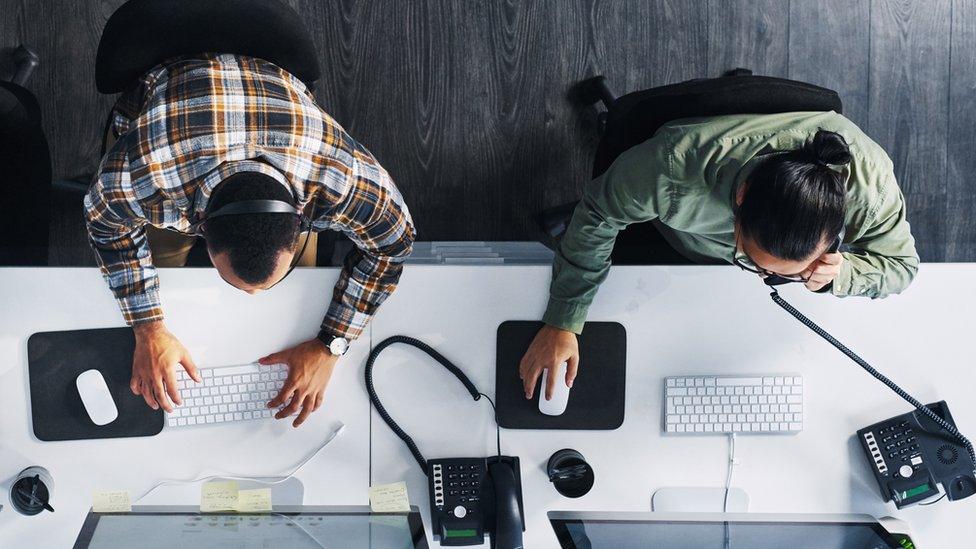 workers in an office