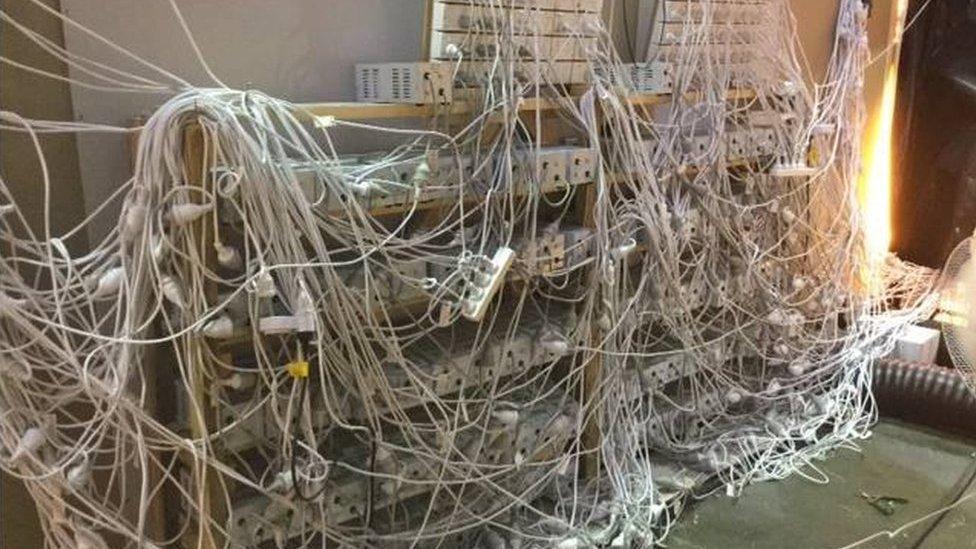 Image of tangle of cables at warehouse in Sydney