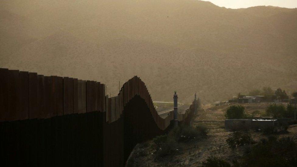 A general view shows a newly built section of the U.S.-Mexico border fence at Sunland Park, U.S.