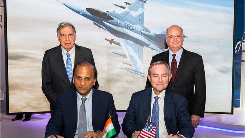 Lockheed Martin and Tata group's defence arm sign an agreement.