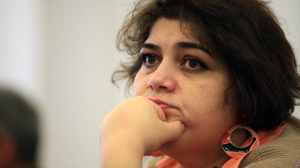 March 2014 file photo shows Khadija Ismayilova