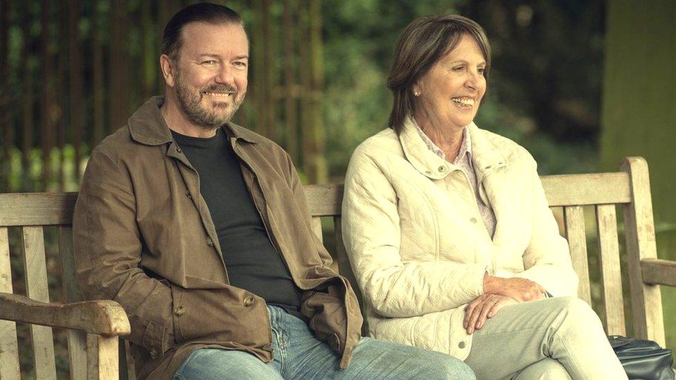 Ricky Gervais and Penelope Wilton in After Life