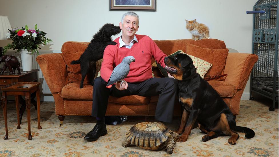 Lindsay Hoyle with animals