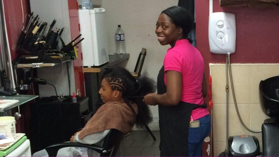 A Nigerian hairdresser in London