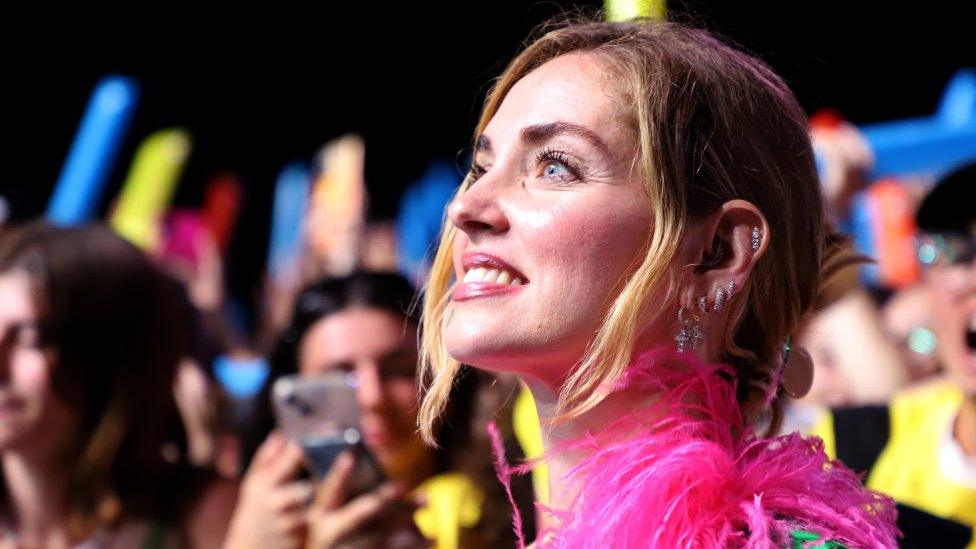 A close-up of Chiara Ferragni