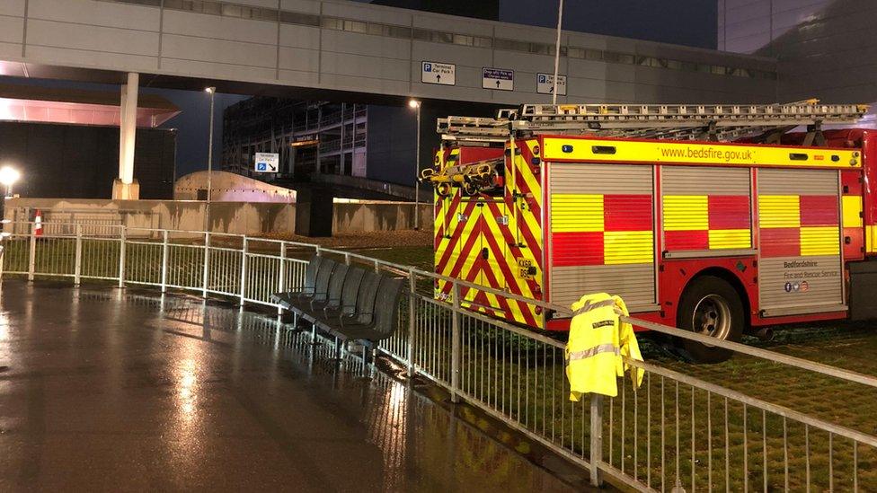 Fire engine at Luton Airport