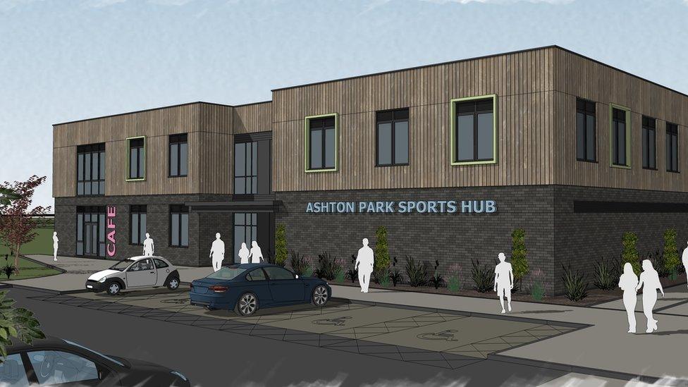 An artist's impression of the Ashton Park Sports Hub