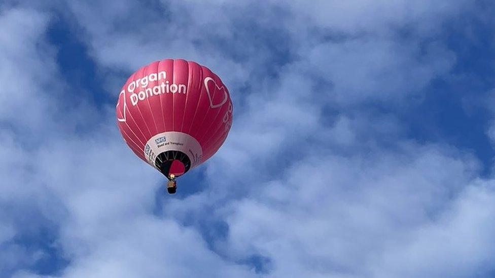 The pink hot air balloon