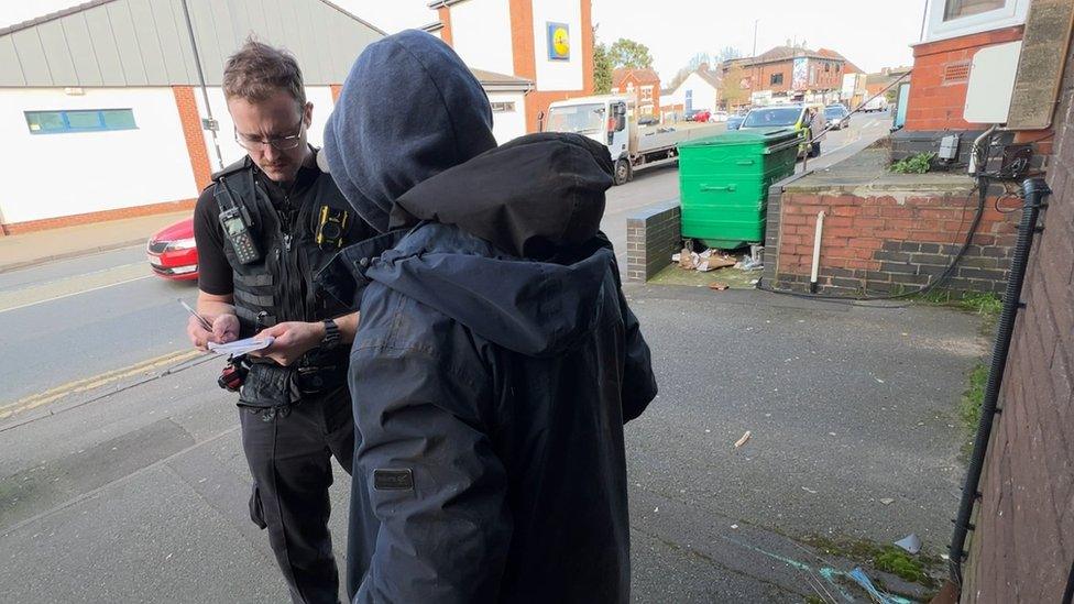 PC Tom Shorthouse on patrol