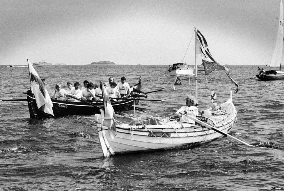 Ove Joensen in his boat