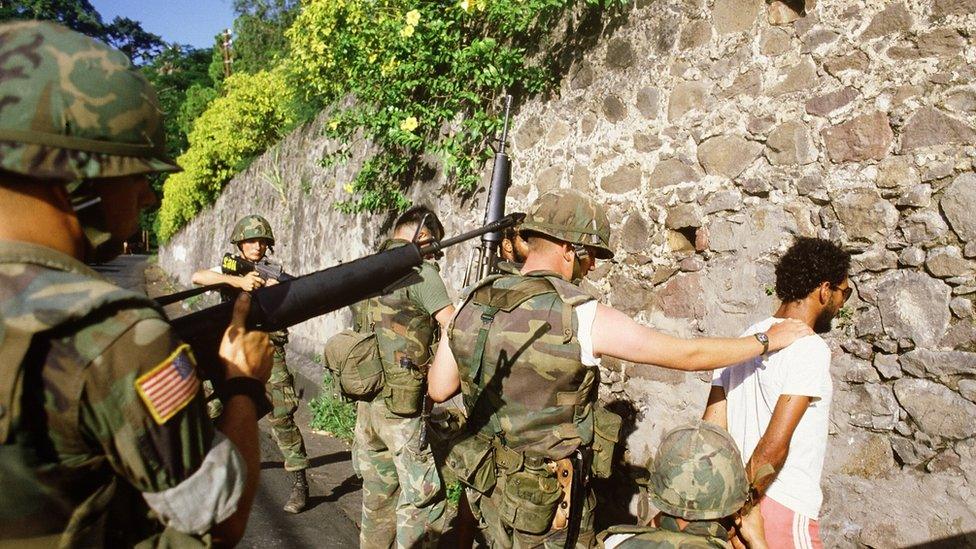 US troops intervening in Grenada