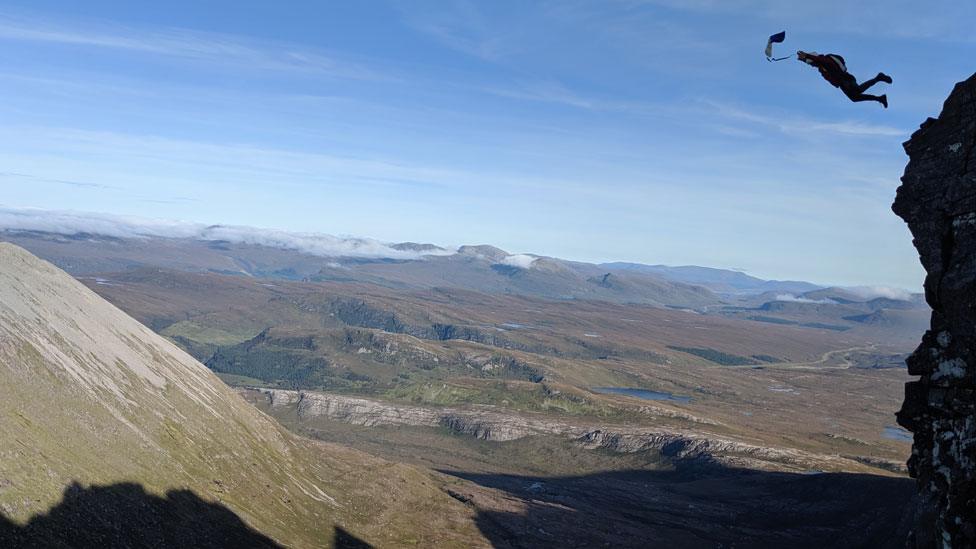 Sam Percival base jumping