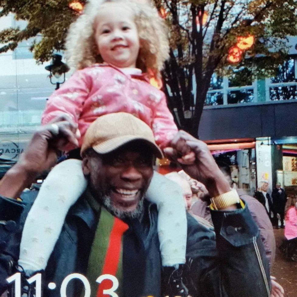 Earl Sewell with granddaughter Ariya