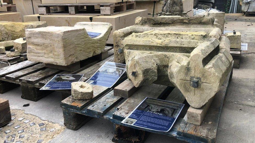 Historic stone from Gloucester Cathedral