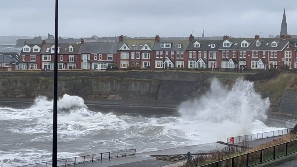 Waves crashing