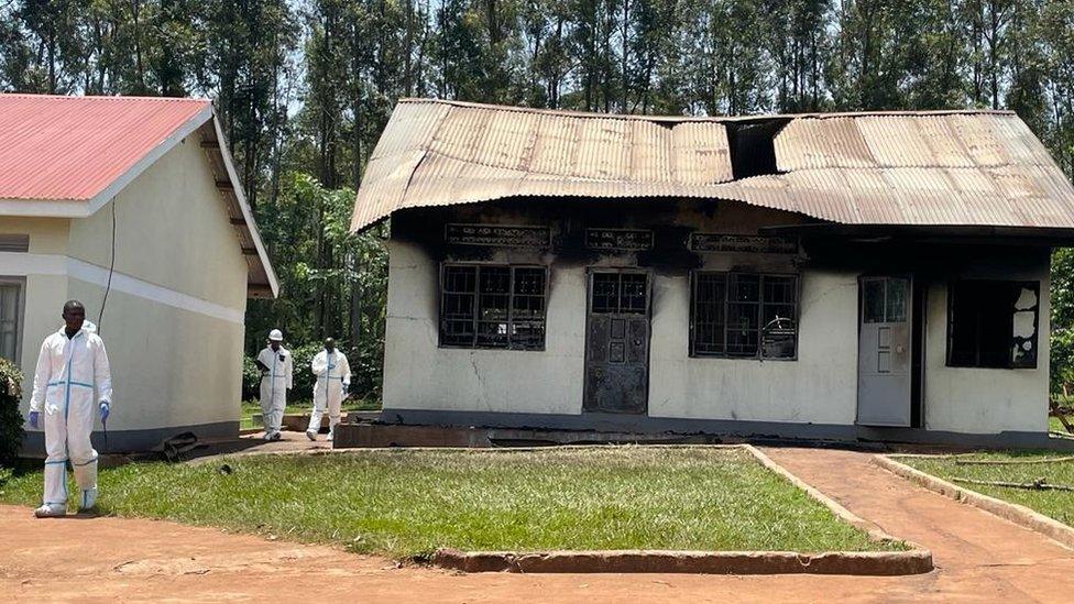 Burnt-out dormitory