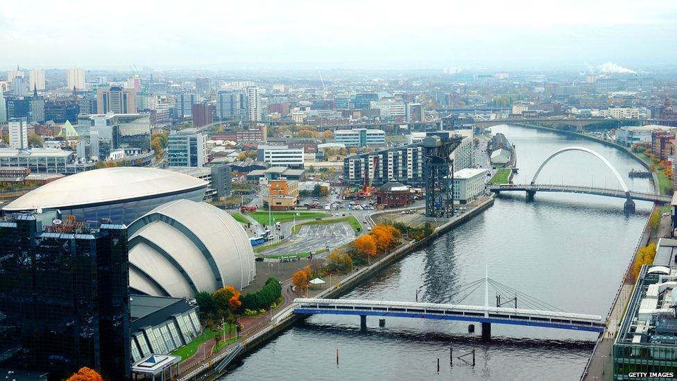 Glasgow city centre skyline