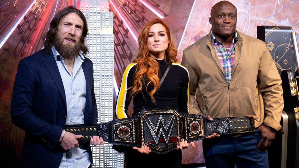 WWE Superstars Daniel Bryan, Becky Lynch and Bobby Lashley Celebrate Wrestlemania 35