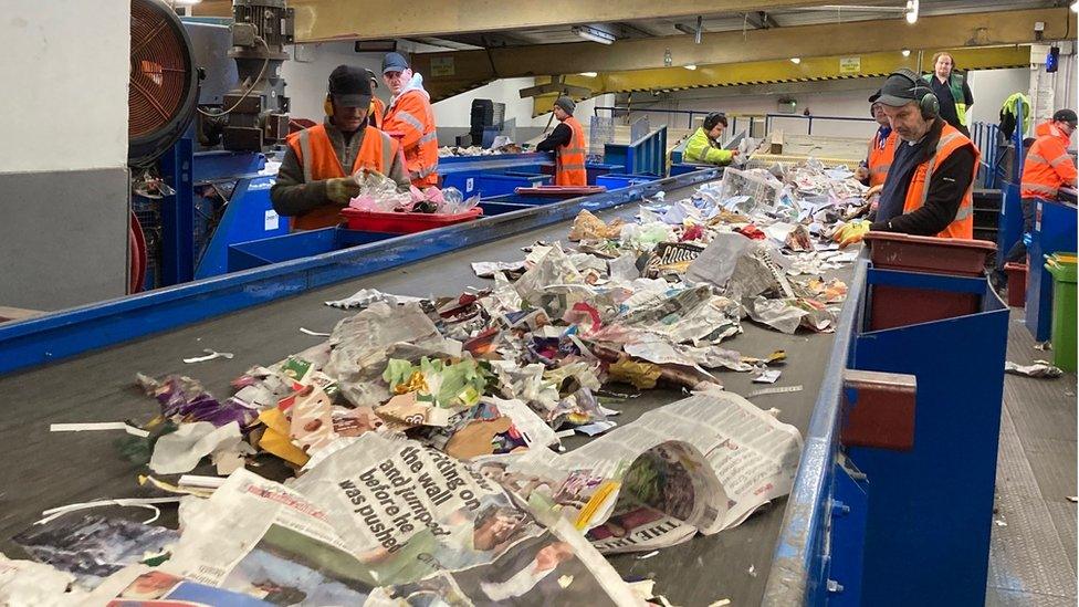 recycling conveyor belt