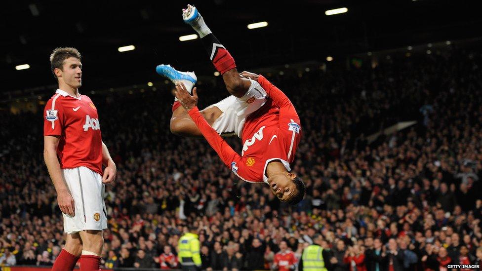 Michael Carrick and Nani