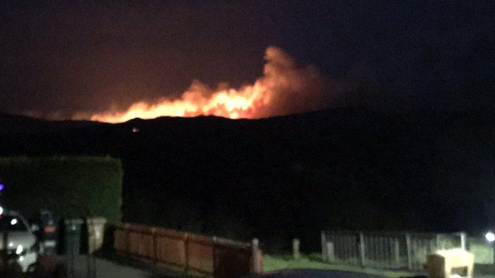 Forest fire at Dalmellington