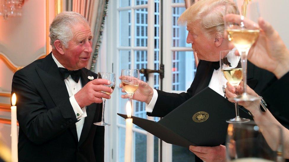 Prince Charles and Donald Trump aat Winfield House