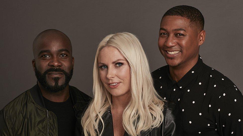 Melvin Odoom, Charlie Hedges and Rickie Haywood-Williams