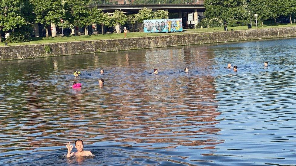 Swimmers in water