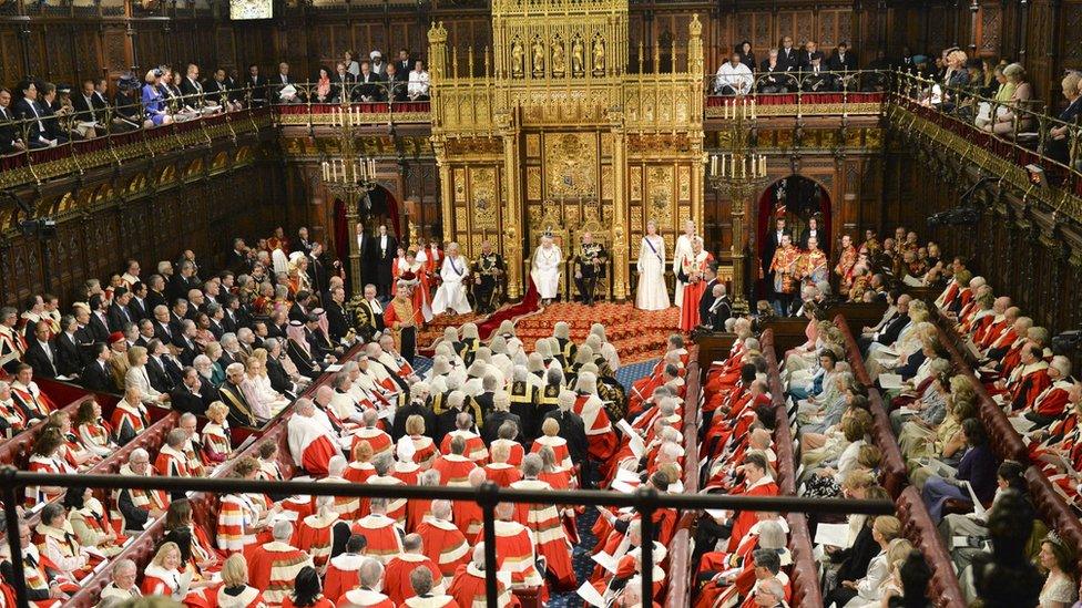 Queen at the State Opening of Parliament in 2016