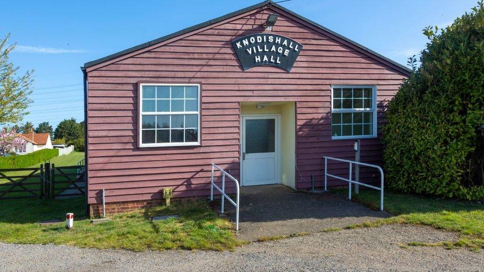 Village Hall building, Knodishall (stock photo)