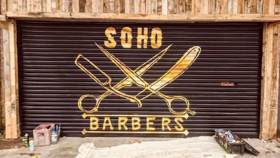 Soho Barbers' shop