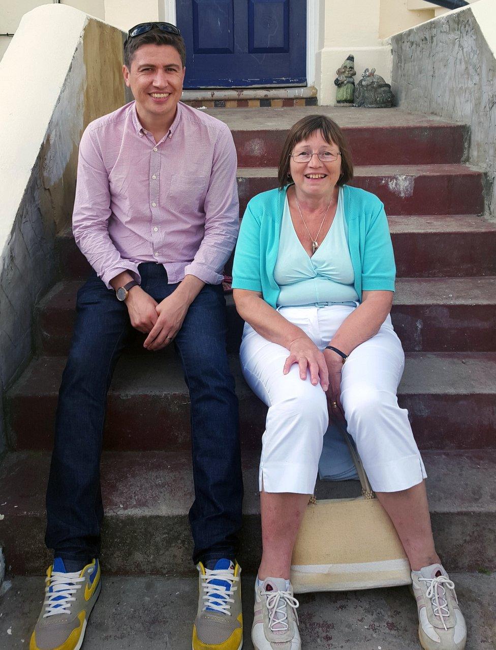 Iain with Irene's best friend, Lynn, in Margate