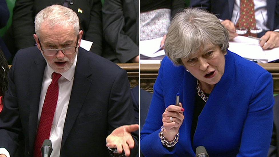 Jeremy Corbyn and Theresa May