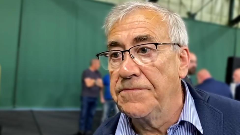 Independent councillor Martin Terry at the election count in Southend-on-Sea