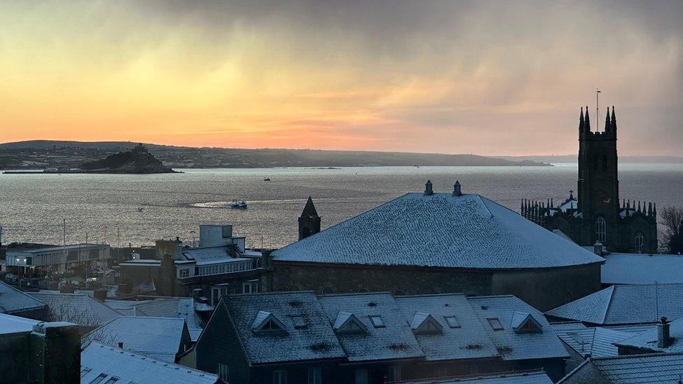 Snow in Penzance