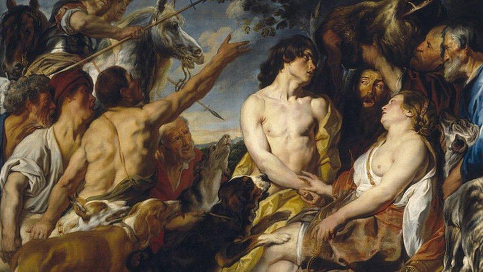 The piece is a rare oil study for one of Jordaens' best known works, Atalanta & Meleager