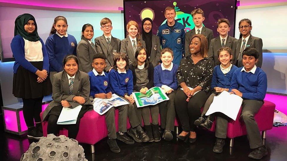 Tim Peake visits Newsround