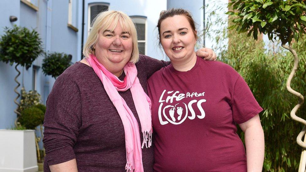 Catherine Cooke and her daughter Julie-Ann Coll (right)