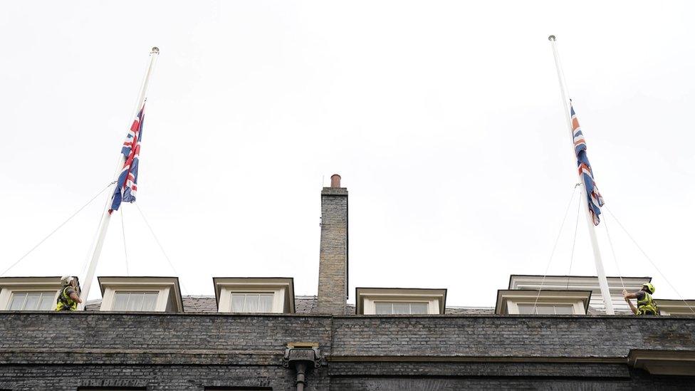 Flags Downing Street