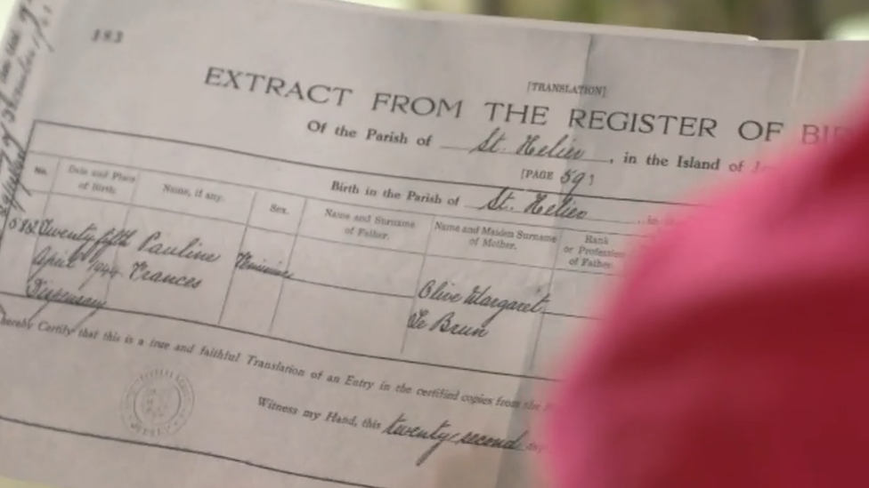 Pauline Botting's birth certificate