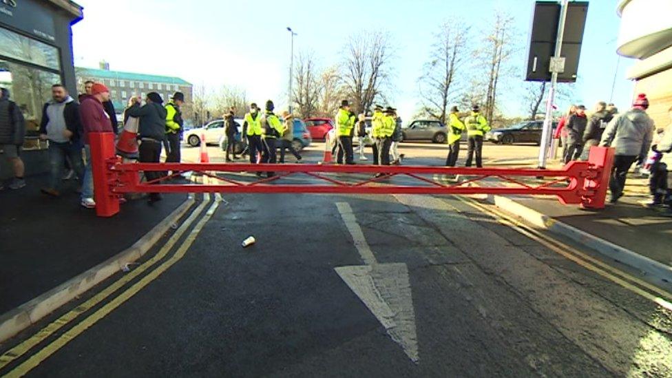 Security gates near City Ground