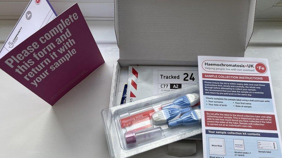 A haemochromatosis self-test kit