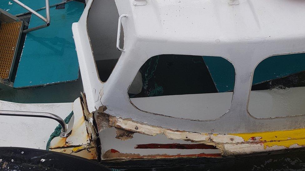 Harwich Harbour Ferry damage